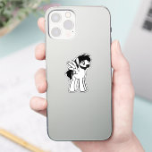 Bearded Brony met vleugels 2x2 Sticker (Telefoon)