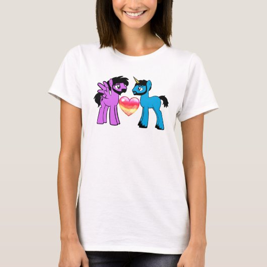 Bearded Brony Vrouwen maat T-shirt (Voorkant)