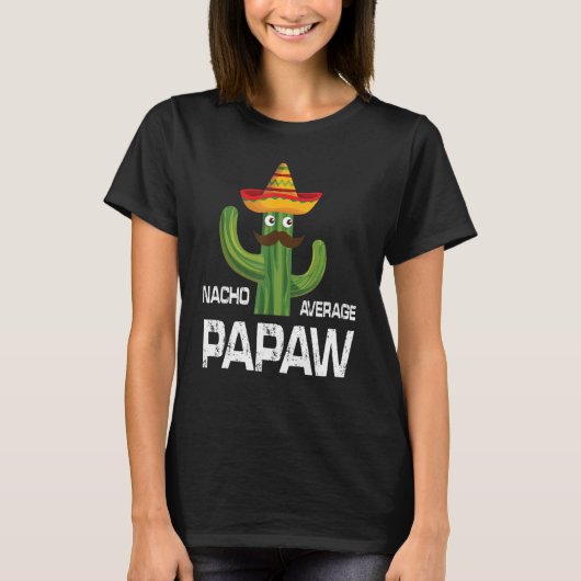 Bearded Cactus Man Face Cinco De Mayo Nacho Averag T-shirt (Voorkant)
