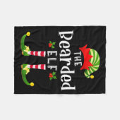 Bearded Christmas Elf Matching Pajama X-mas Party  Fleece Deken (Voorkant (Horizontaal))