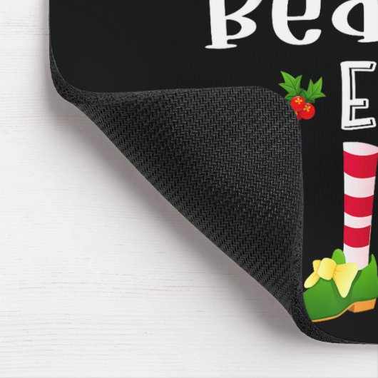 Bearded Christmas Elf Matching Pajama X-mas Party  Muismat (Hoek)