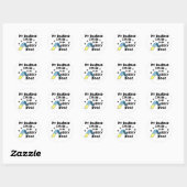 Bearded Collie Agility Dog Ronde Sticker (Vel)