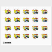 Bearded Collie Agility Gifts Ronde Sticker (Vel)