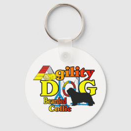 Bearded Collie Agility Gifts Sleutelhanger