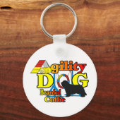 Bearded Collie Agility Gifts Sleutelhanger (Voorkant)