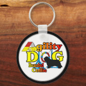 Bearded Collie Agility Gifts Sleutelhanger (Voorkant)