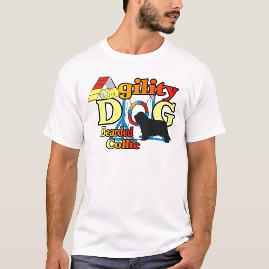 Bearded Collie Agility Gifts T-shirt (Voorkant)