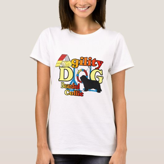 Bearded Collie Agility Gifts T-shirt (Voorkant)