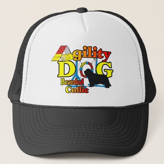 Bearded Collie Agility Gifts Trucker Pet (Voorkant)