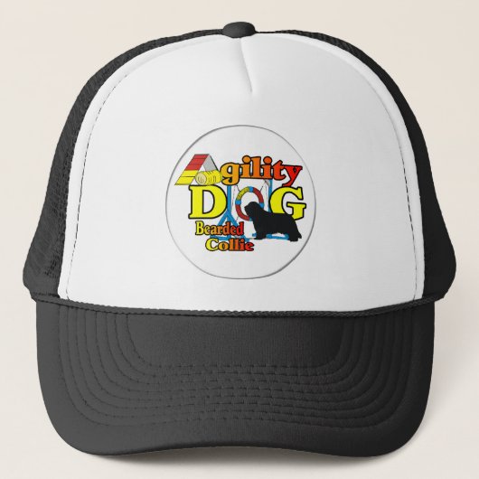 Bearded Collie Agility Gifts Trucker Pet (Voorkant)