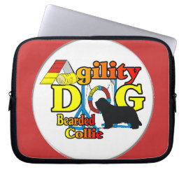 bearded collie agility laptop sleeve