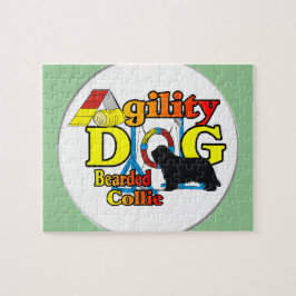 bearded collie agility legpuzzel