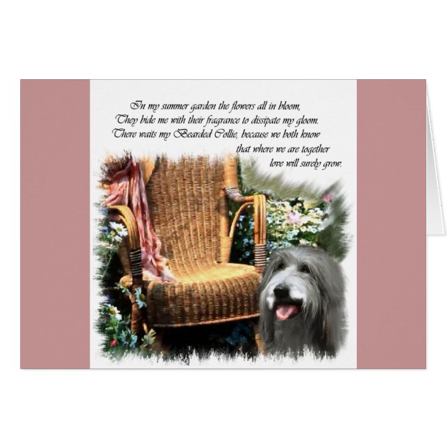 Bearded Collie Art Gifts (Voorkant Horizontaal)