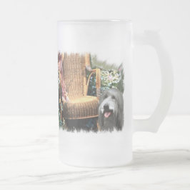 Bearded Collie Art Gifts Matglas Bierpul