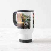 Bearded Collie Art Gifts Reisbeker (Voorkant links)