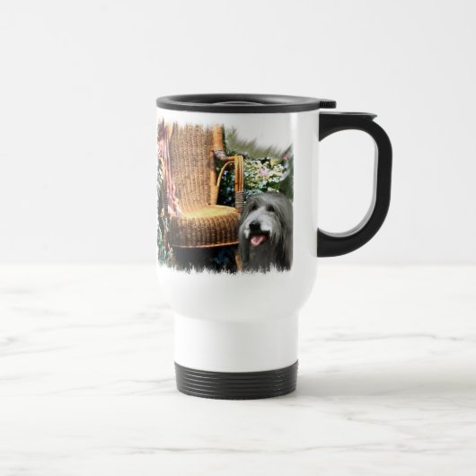Bearded Collie Art Gifts Reisbeker (Rechts)