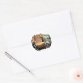 Bearded Collie Art Gifts Ronde Sticker (Envelop)
