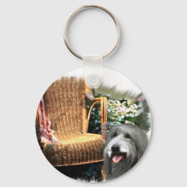 Bearded Collie Art Gifts Sleutelhanger