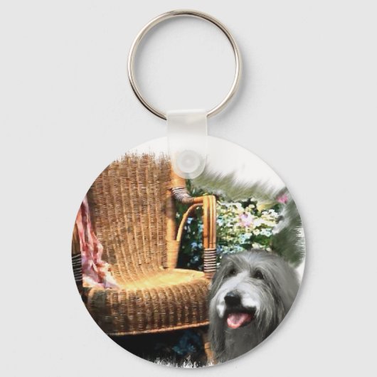 Bearded Collie Art Gifts Sleutelhanger (Voorkant)