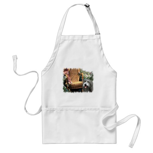 Bearded Collie Art Gifts Standaard Schort (Voorkant)