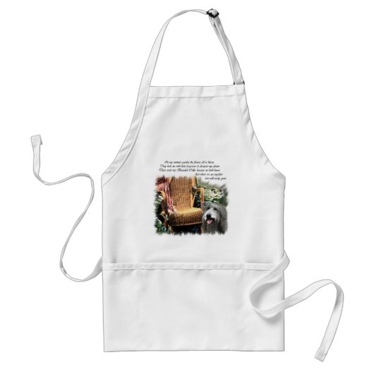 Bearded Collie Art Gifts Standaard Schort (Voorkant)
