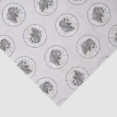 Bearded Collie Beardie Black Tekening Schattigee D Tissuepapier (Detail)