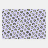 Bearded Collie Beardie Zwart Schilderen Schattigee Inpakpapier Vel (Voorkant)