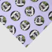 Bearded Collie Beardie Zwart Schilderen Schattigee Tissuepapier (Detail)