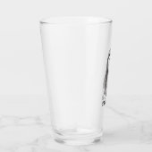 Bearded Collie Cartoon Dog | Aangepast Cute Beardi Glas (Rechts)