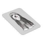 Bearded Collie Cartoon Dog Magneet (Rechterzijde)