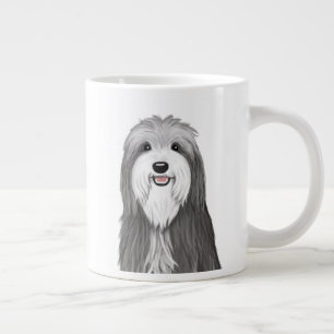 Bearded Collie Cartoon Dog Schattigee Pet Lover' Grote Koffiekop