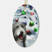Bearded Collie Christmas Gifts Ornament (Links)