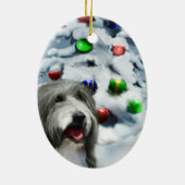 Bearded Collie Christmas Gifts Ornament (Achterkant)
