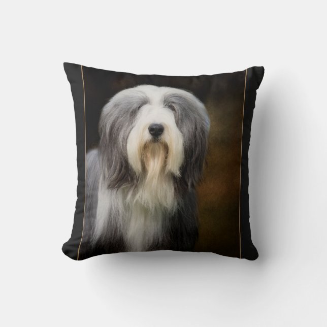 Bearded Collie Cushion Kussen (Voorkant)