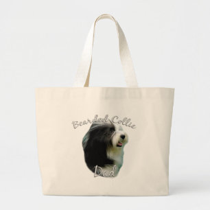 Bearded Collie Dad 2 Grote Tote Bag