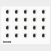 Bearded Collie Dad 2 Ronde Sticker (Vel)