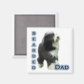 Bearded Collie Dad 4 - Magneet (Voorkant / Achterkant)