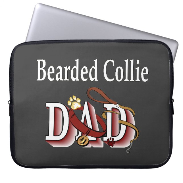 Bearded Collie Dad Gifts Laptop Sleeve (Voorkant)