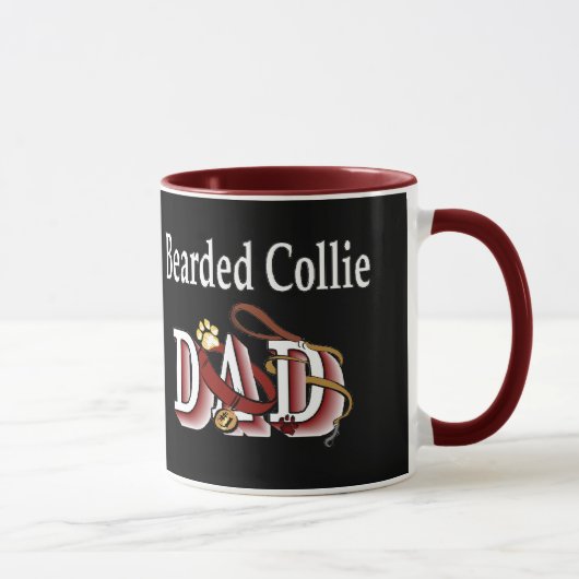 Bearded Collie Dad Gifts Mok (Rechts)