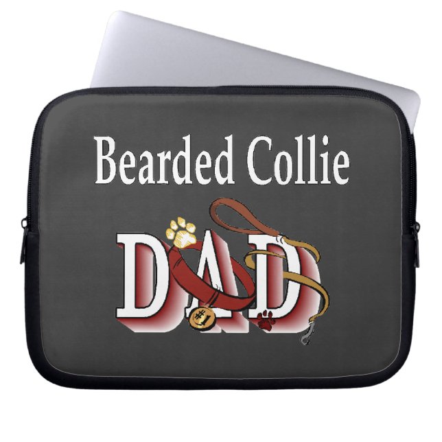 Bearded Collie Dad Laptop Sleeve (Voorkant)