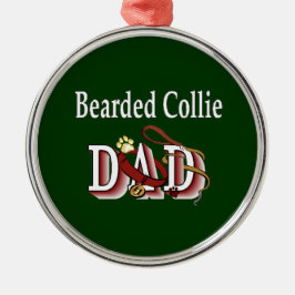 Bearded Collie Dad Metalen Ornament