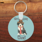 Bearded Collie Dad Sleutelhanger (Voorkant)