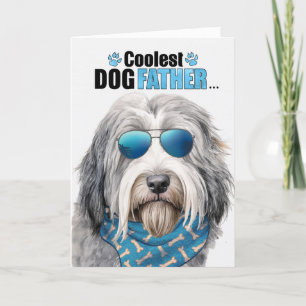 Bearded Collie Dog Coolest Dad Ooit Vaderdag Feestdagen Kaart