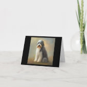 Bearded Collie Dog Kaart (Voorkant)