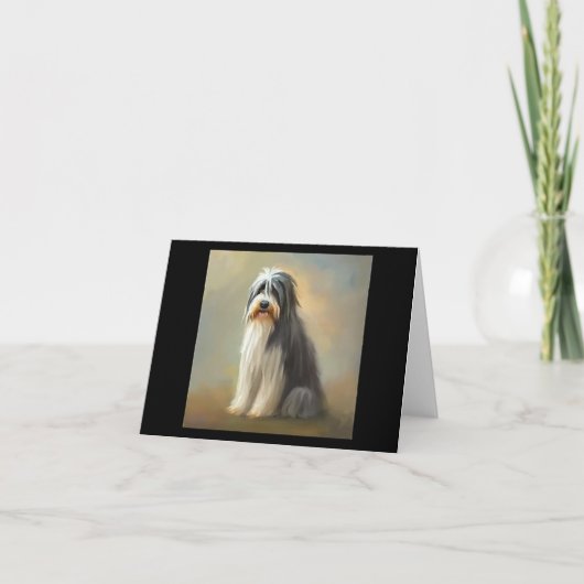 Bearded Collie Dog Kaart (Voorkant)