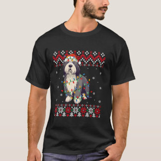 Bearded Collie Dog Santa Hat Mannen Kinder Ugly Ch T-shirt