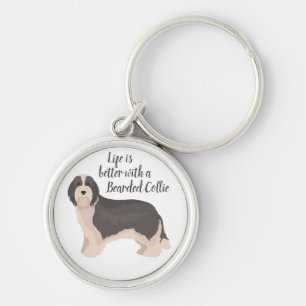 Bearded Collie dog Sleutelhanger