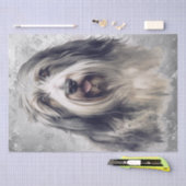 Bearded Collie Dog Tissuepapier (Craft)