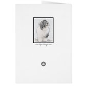 Bearded Collie Drawing - Cute Original Dog Art (Achterkant)