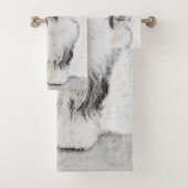 Bearded Collie Drawing - Cute Original Dog Art Bad Handdoek (Insitu)